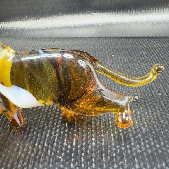 Venetian Art Glass Hand Blown Tiger Cat Hand Made Italian Glass Figurine Figure - Picture 7 of 14